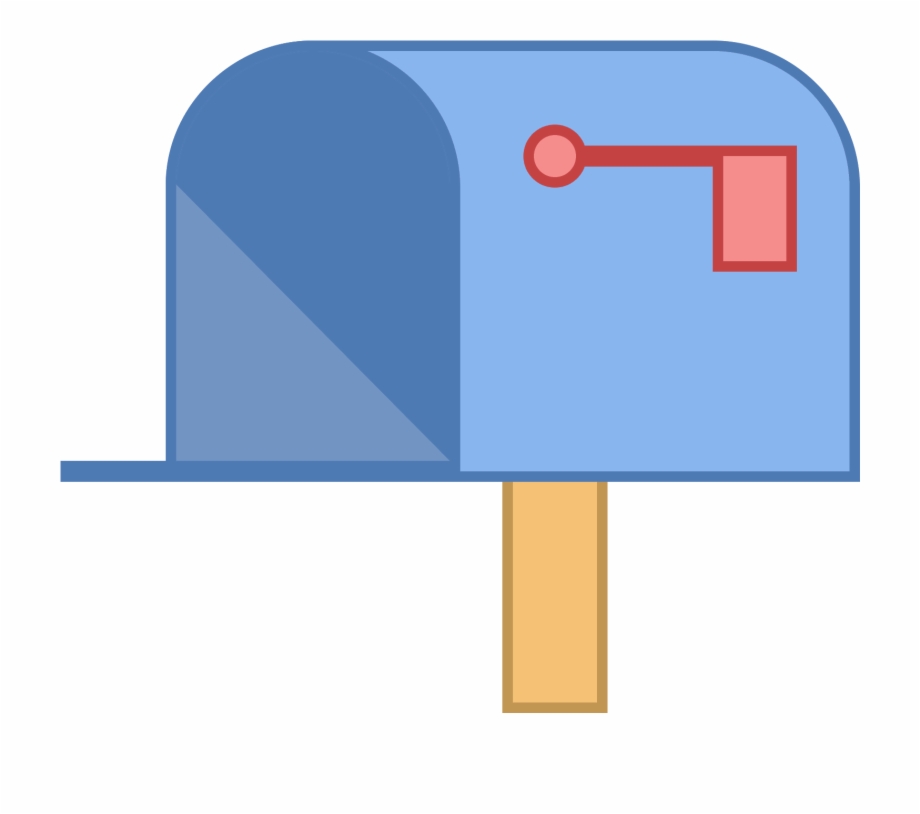 Mailbox clipart up flag. Post box transparent png