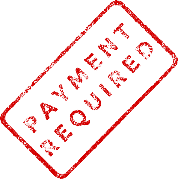 Mail clipart urgent. Faded payment required stamp