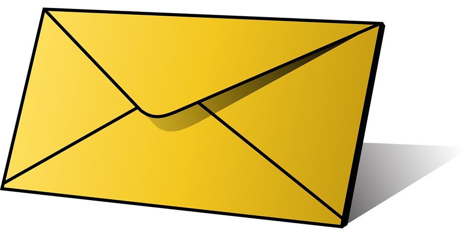 mail clipart yellow envelope