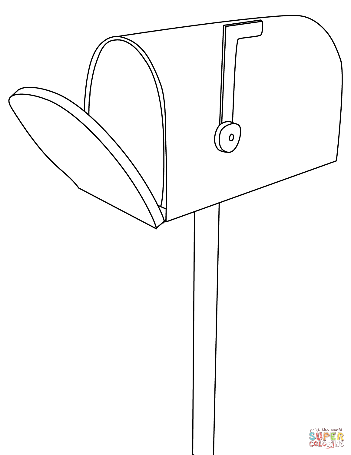 mailbox clipart coloring