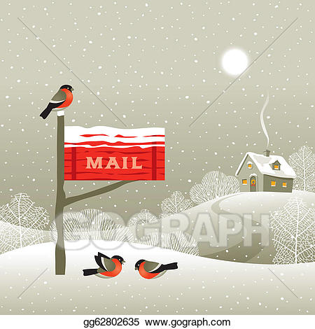 mailbox clipart winter