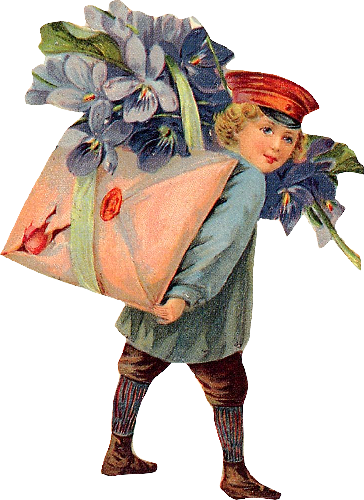 Little victorian pinterest scrap. Mailman clipart valentine