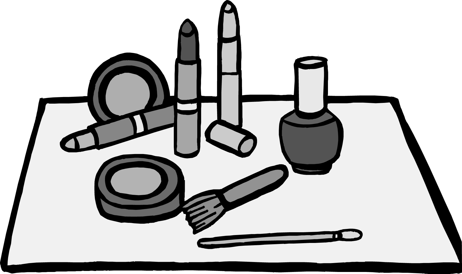 makeup clipart black and white