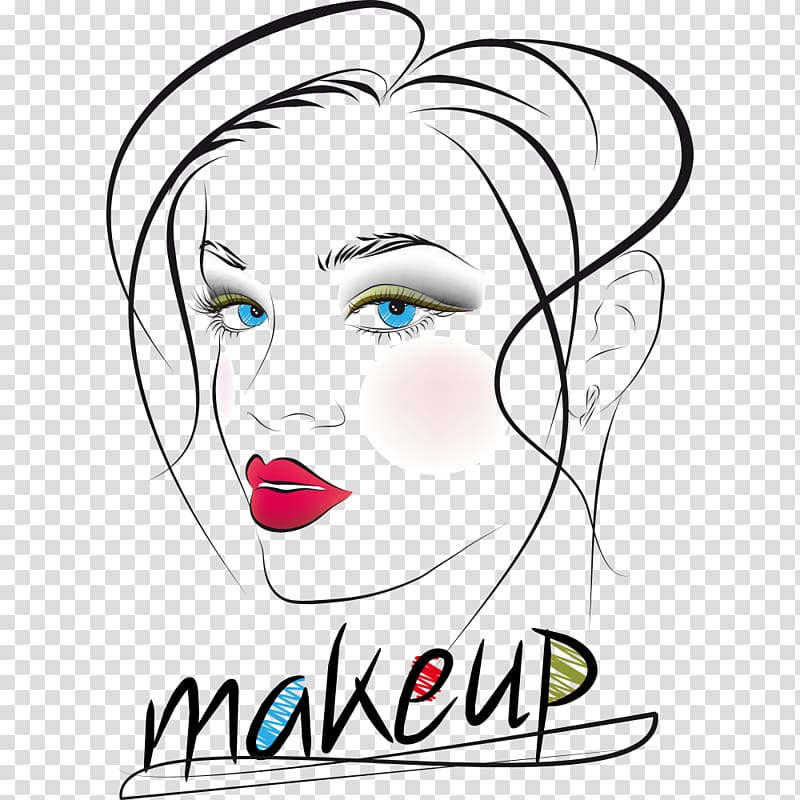 makeup clipart logo woman's face