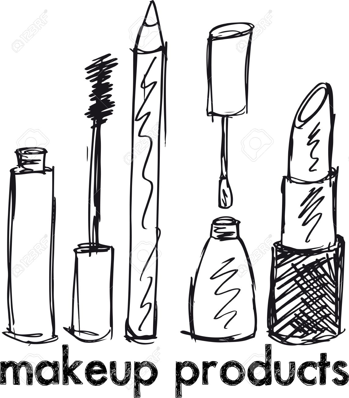 makeup clipart outline
