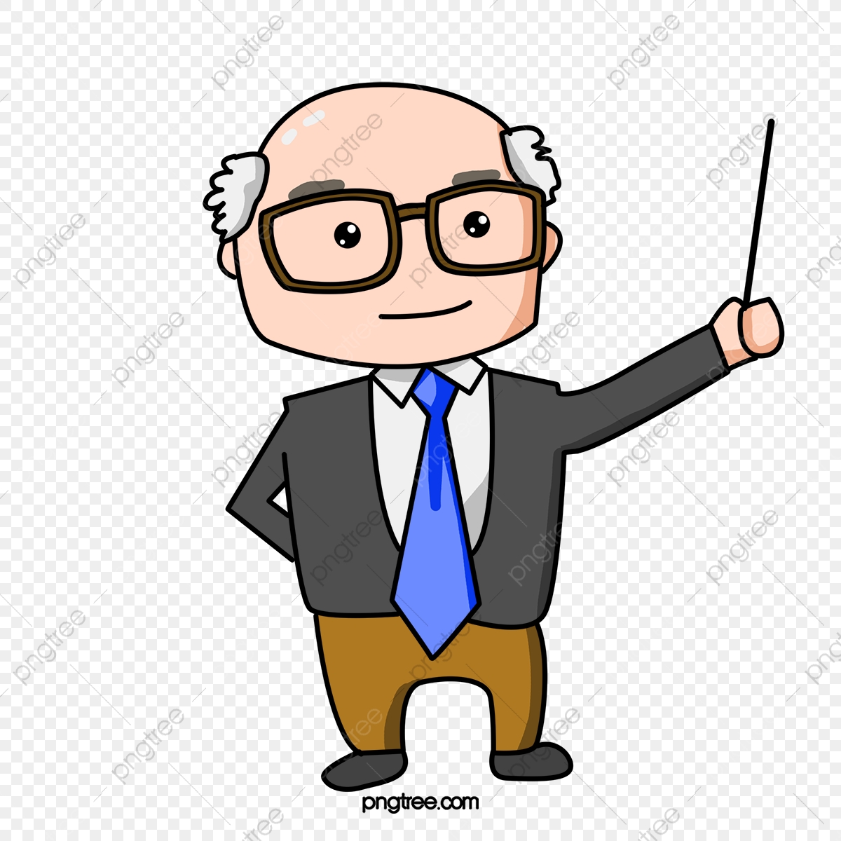 Suit clipart teacher. An old professor in