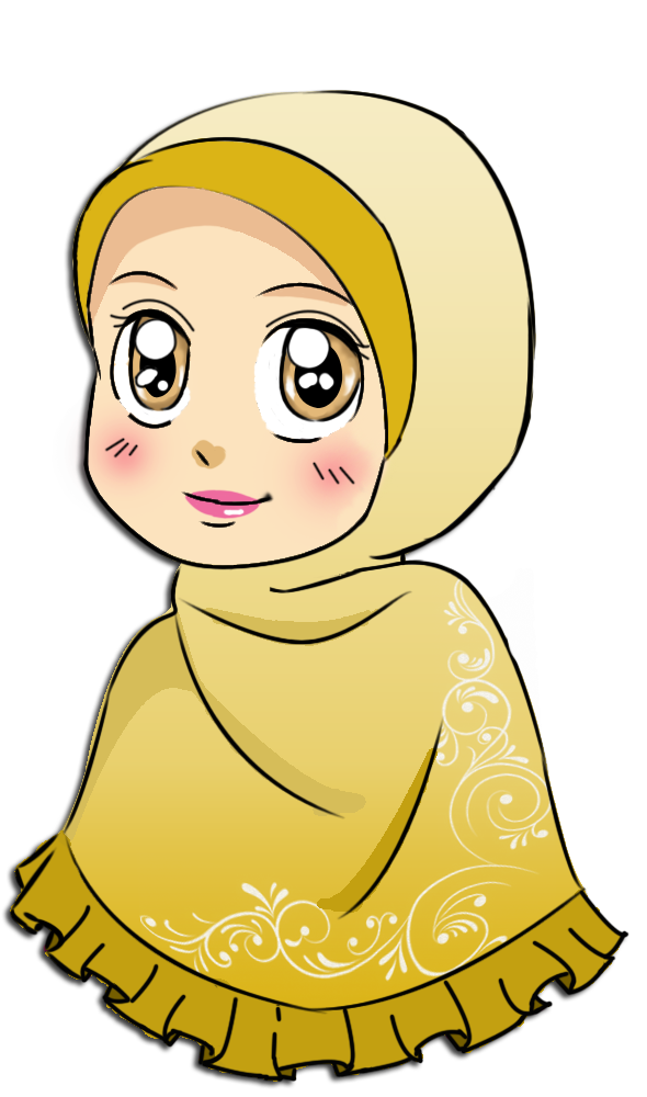 20 Ide Animasi  Wanita  Hijab Png  Goldu Standlip Gloss
