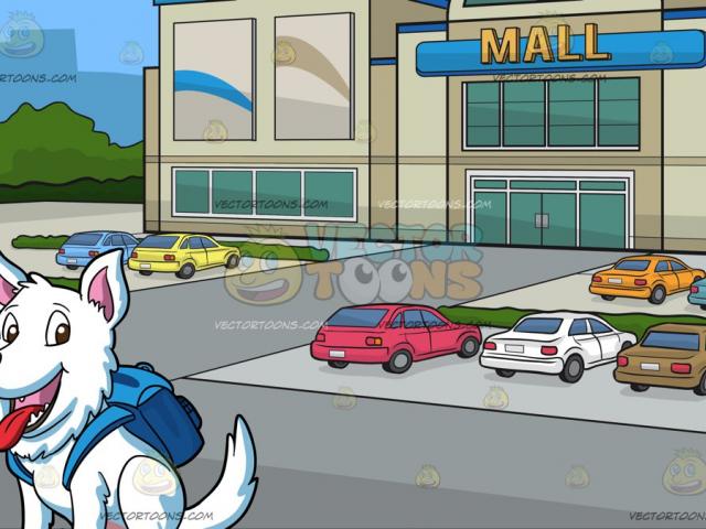 mall clipart busy road
