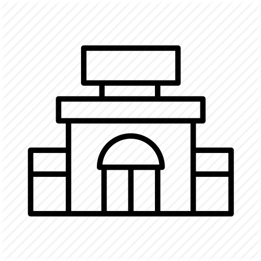 Mall clipart departmental store.  place thinline icons