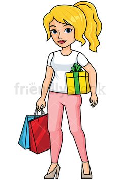 mall clipart lady shopping