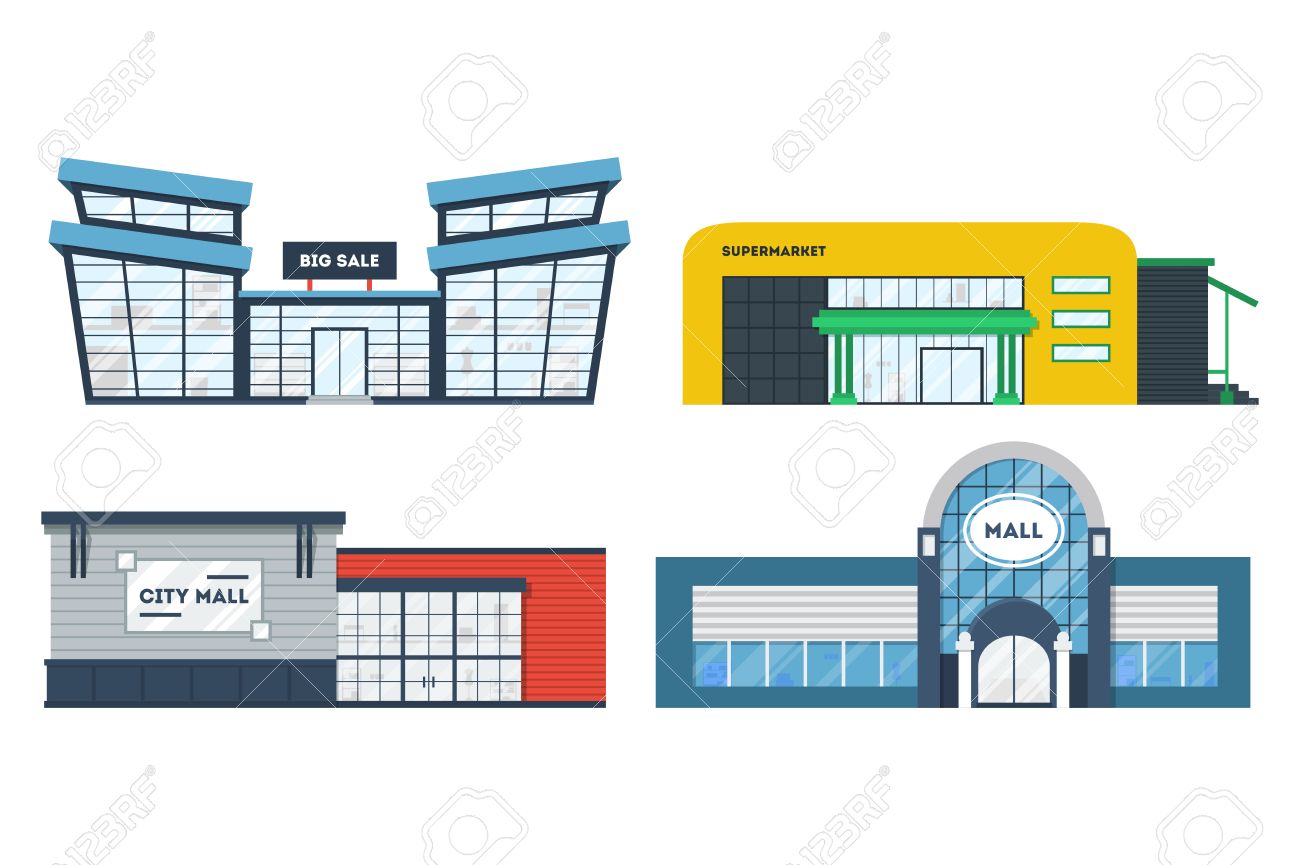 mall clipart small business building