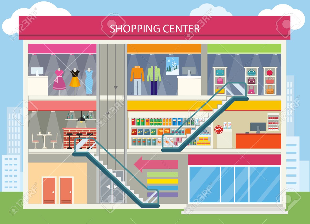 Free strip cliparts download. Mall clipart sport centre