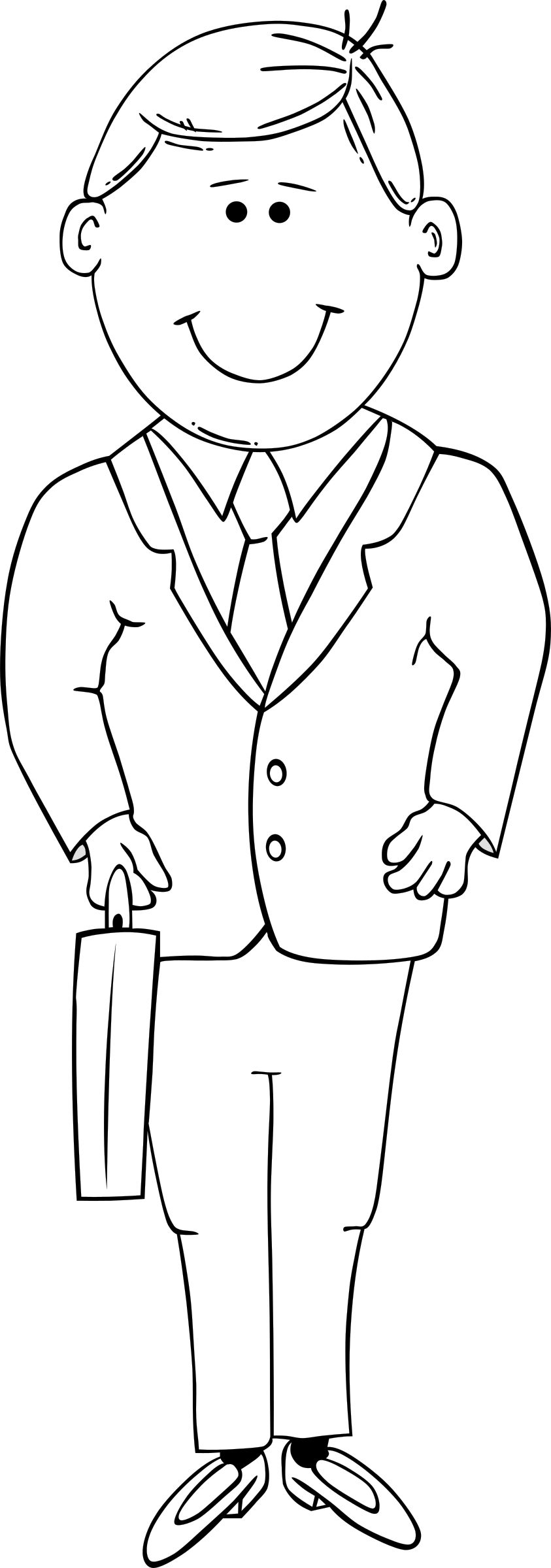 man clipart black and white