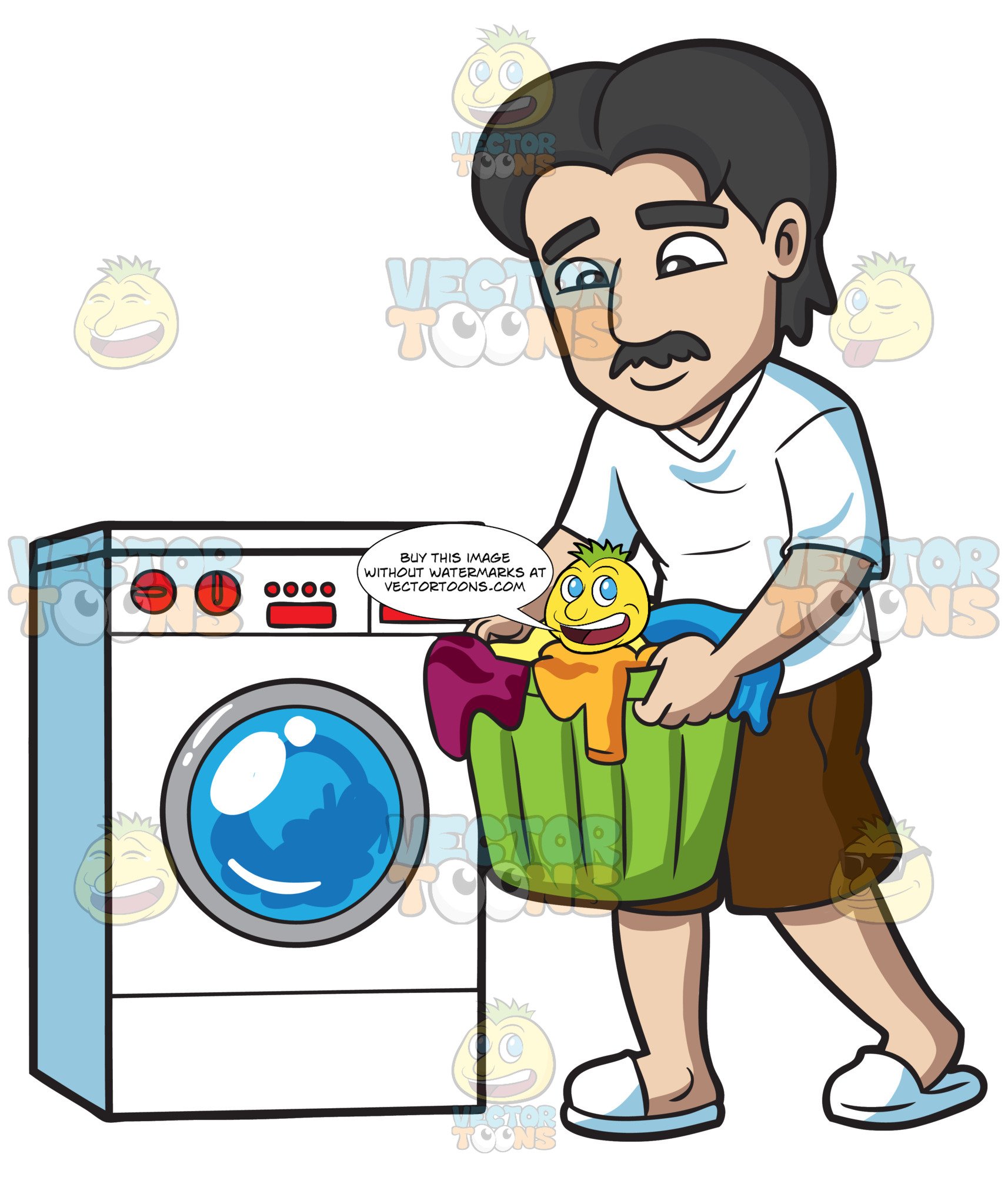 men clipart laundry