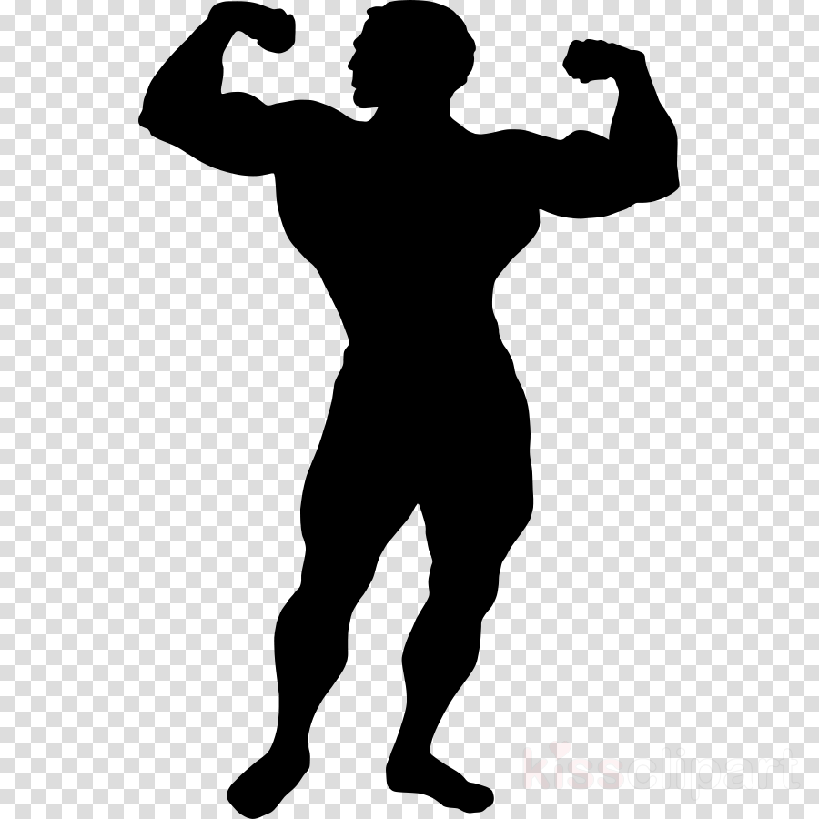 Man clip art illustration. Muscle clipart silhouette