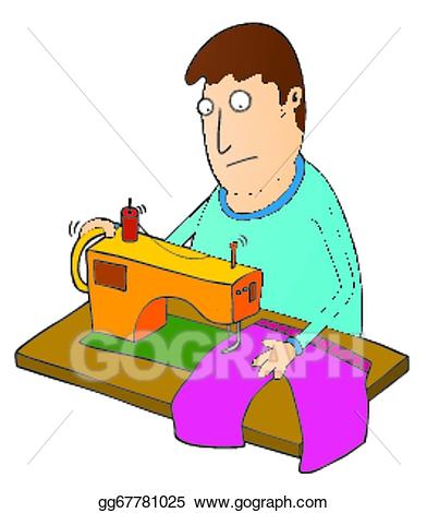 sewing clipart man
