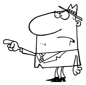 manager clipart black and white