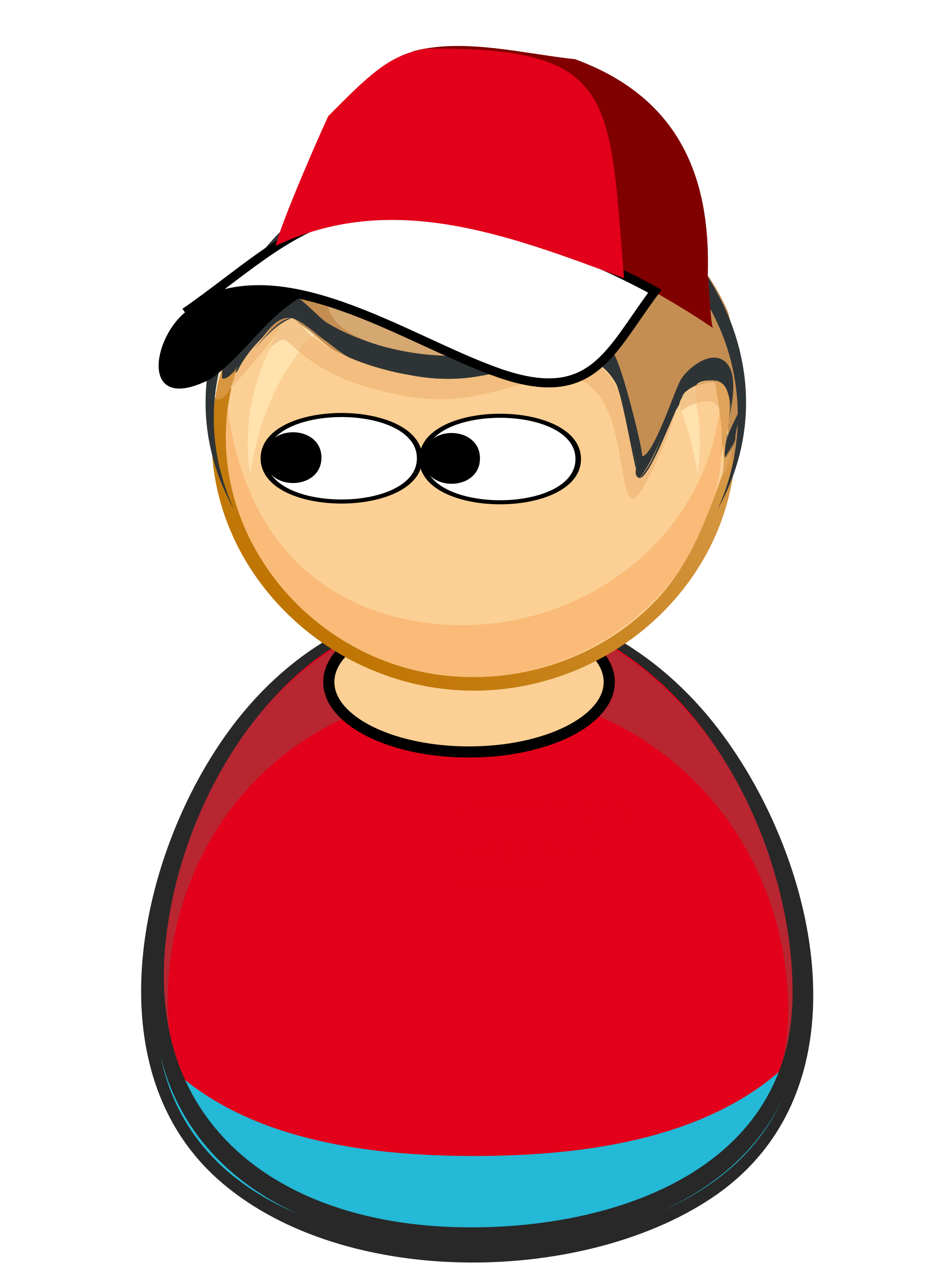 Cartoon person character with. Young clipart relative