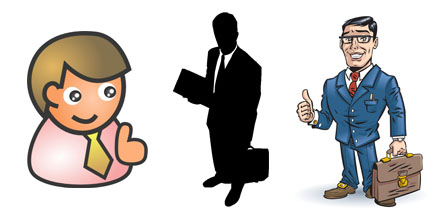 professional clipart working man