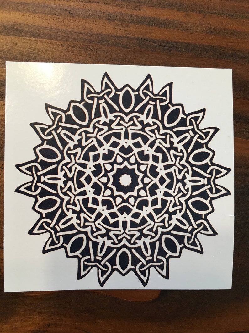 Mandala clipart affirmation. Tribal mandalas temporary tattoo
