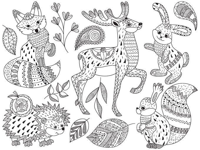 Pin on kids wear. Mandala clipart animal