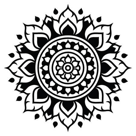 Mandala clipart black and white. Portal 