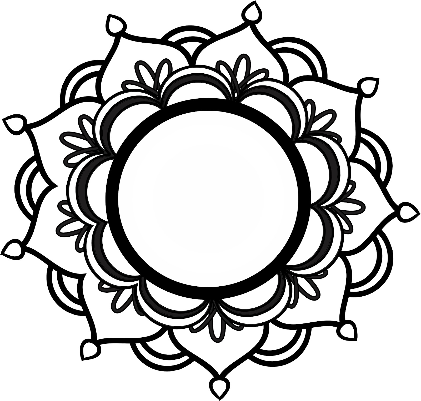 Mandala clipart cool easy. Clip art library 