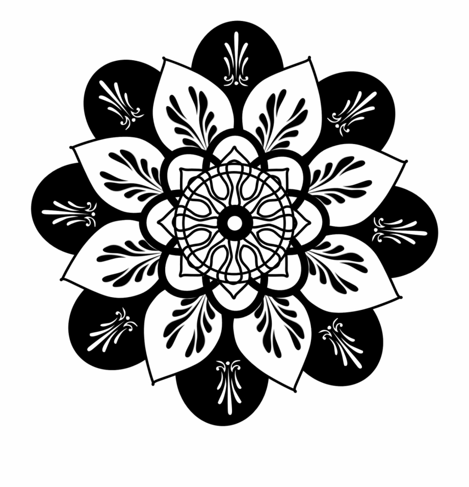 Free Free 262 Mandala Sunflower Svg Black And White SVG PNG EPS DXF File
