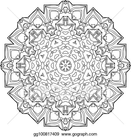 Mandala clipart moroccan. Vector art flower vintage