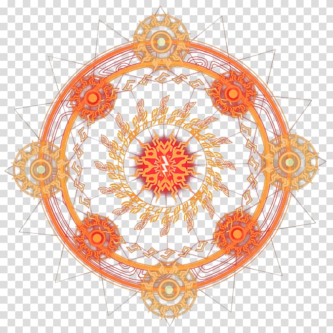 Mandala clipart simple. Orange and red artwork