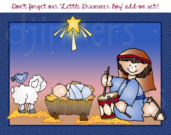nativity clipart away in manger