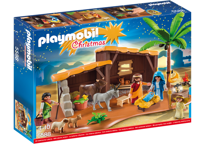 Manger clipart children's. Playmobil nativity stable with