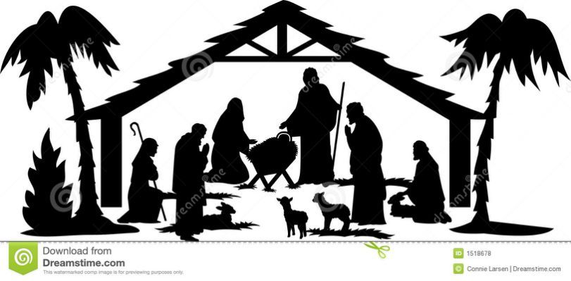 Manger clipart christmas. Shadow images scan n