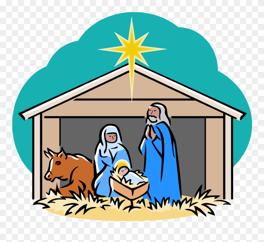 manger clipart christmas day service
