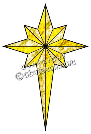 Religious clip art image. Manger clipart christmas star