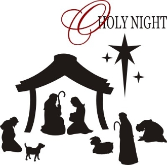 manger clipart holy night