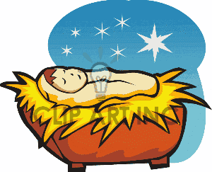 Manger clipart jesus baby clip art. Starry night in a