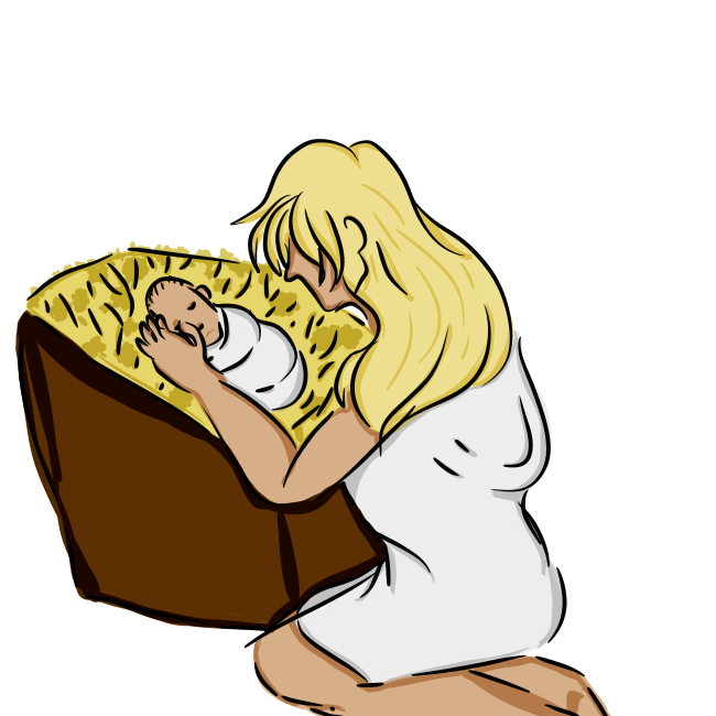 Manger clipart kneeling. Tectounicneko unknown deviantart church