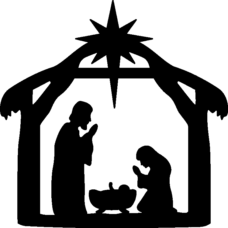 Manger clipart light jesus. Nativity scene of christmas