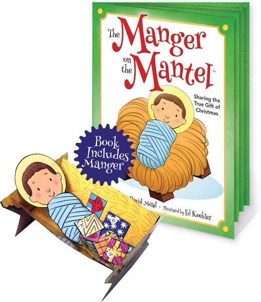 Manger clipart mantel. On the book 