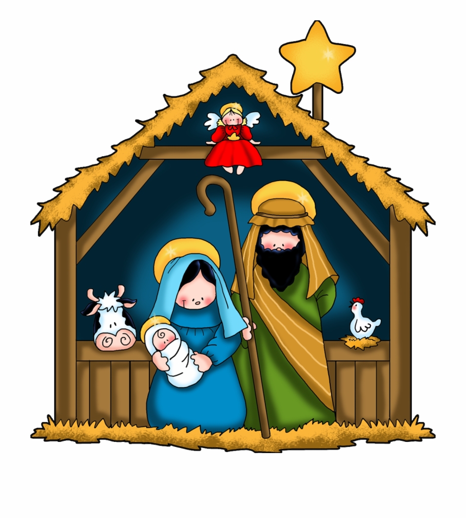 Manger clipart natividad. Birth of jesus christmas