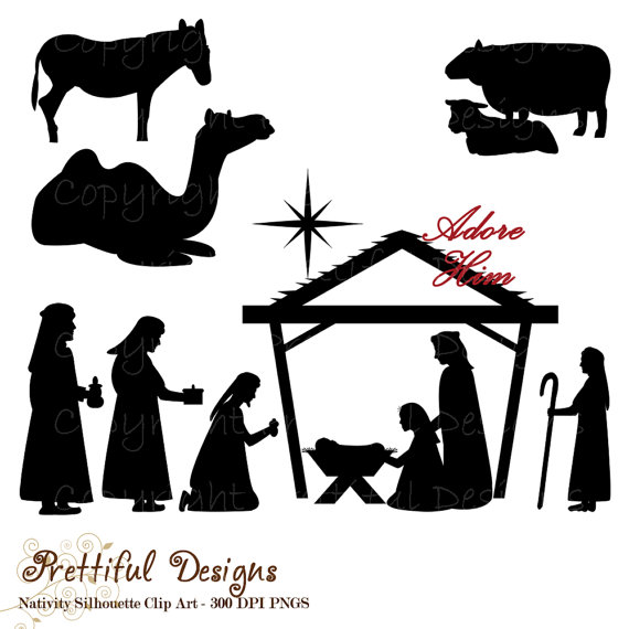 manger clipart nativity shepherd
