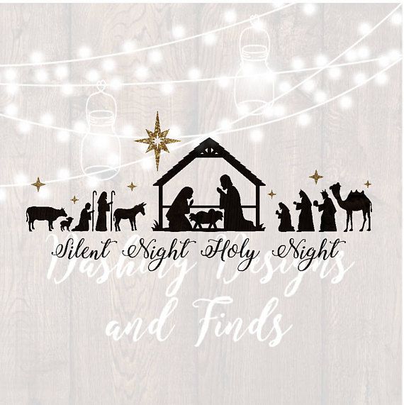 nativity clipart silent night