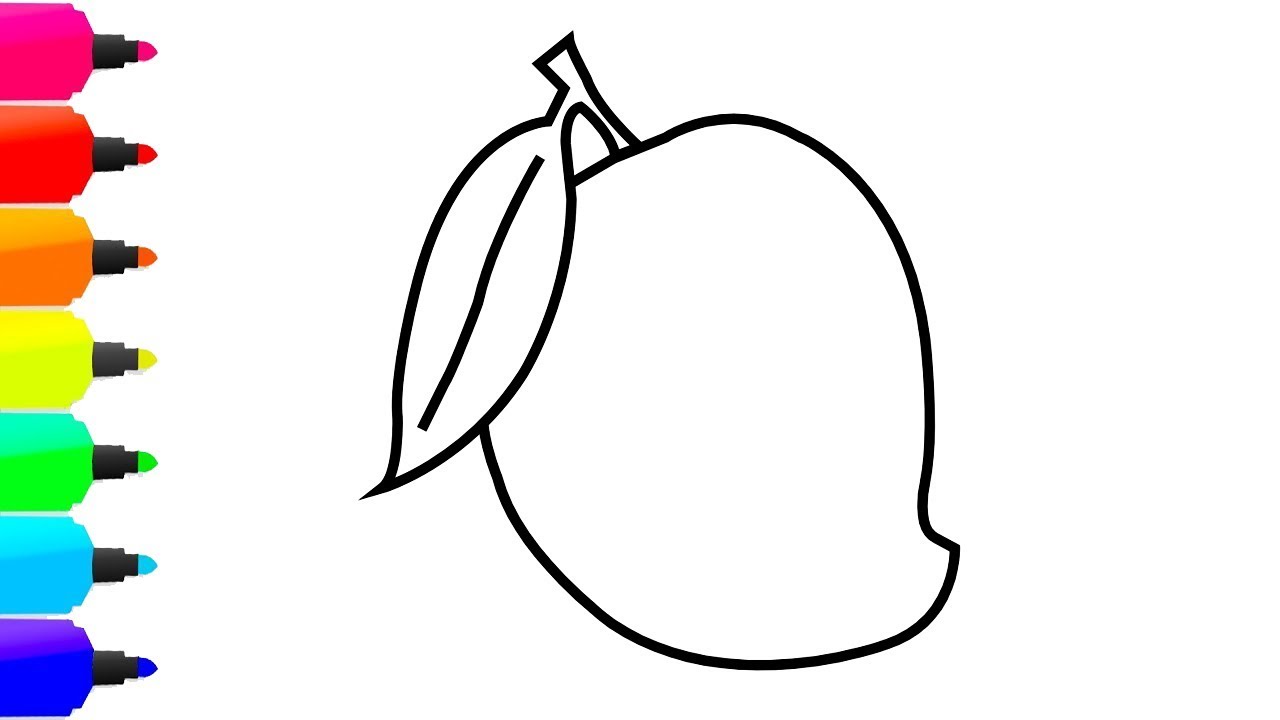 Mango clipart colouring, Mango colouring Transparent FREE for download