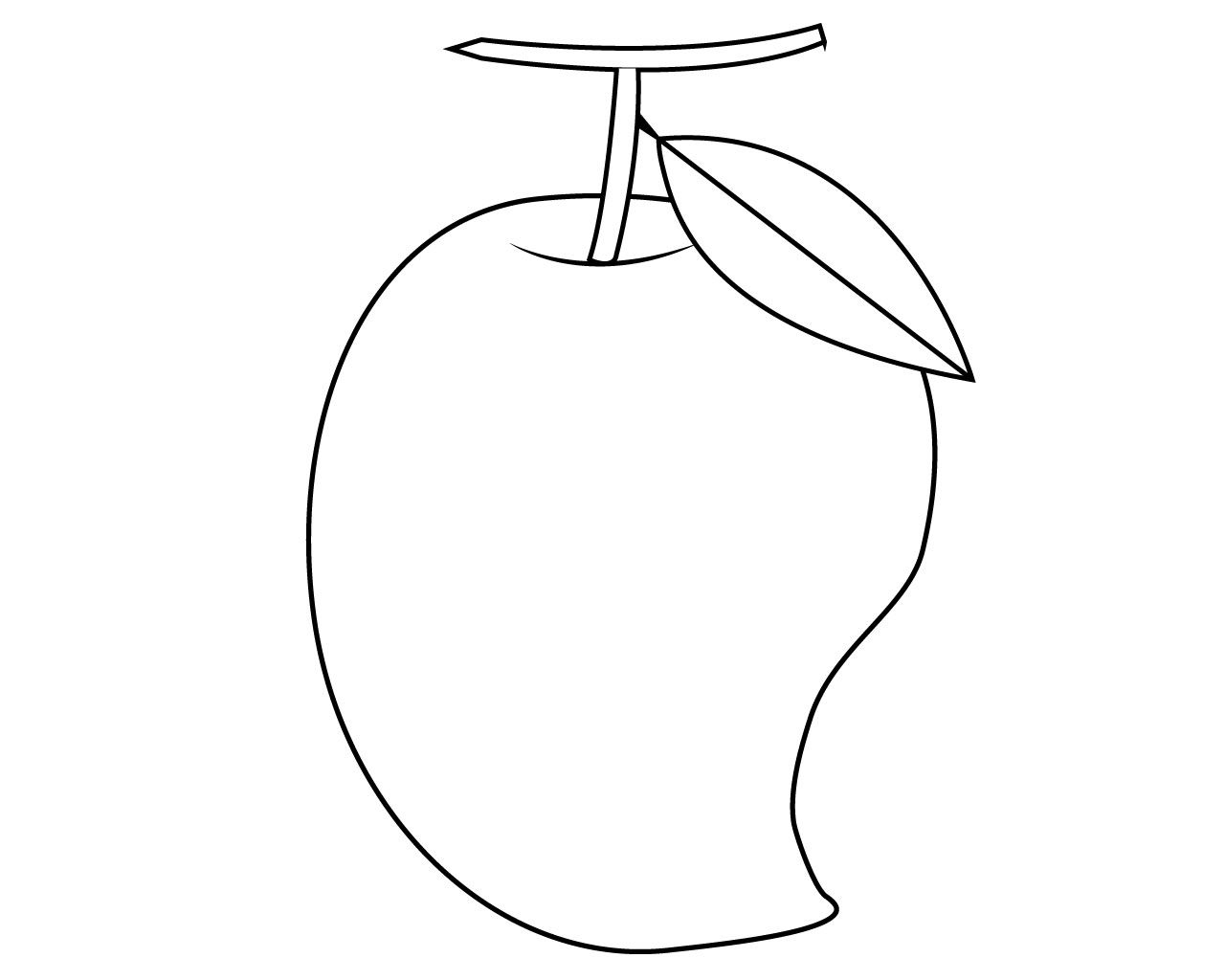 Mango clipart colouring page, Mango colouring page Transparent FREE for