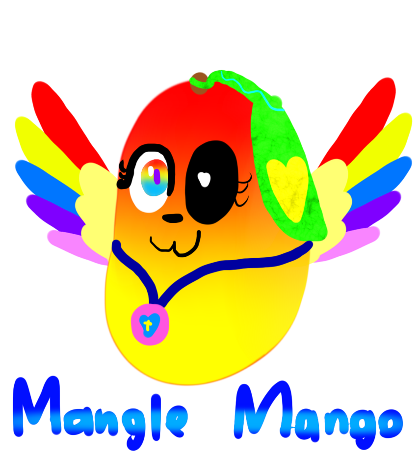 Mango clipart smiling mango. Mangle by serenea artz
