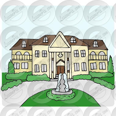 Mansion clipart. Picture for classroom therapy