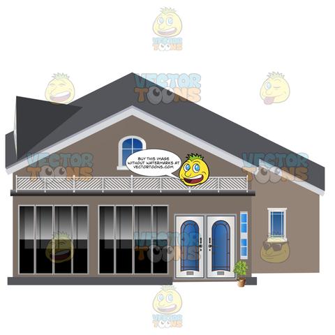 mansion clipart large window