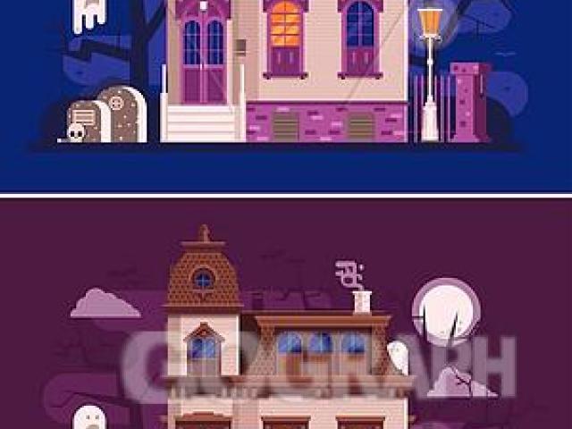 mansion clipart purple house