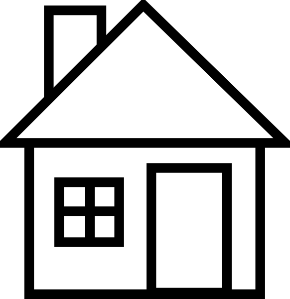 House black and white. Mansion clipart small cartoon